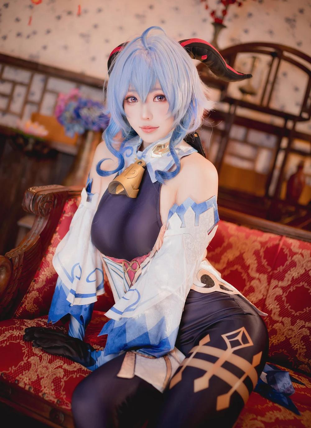 (Cosplay) Ely – A.Ganyu Genshin Impact(23MB)(15photos)