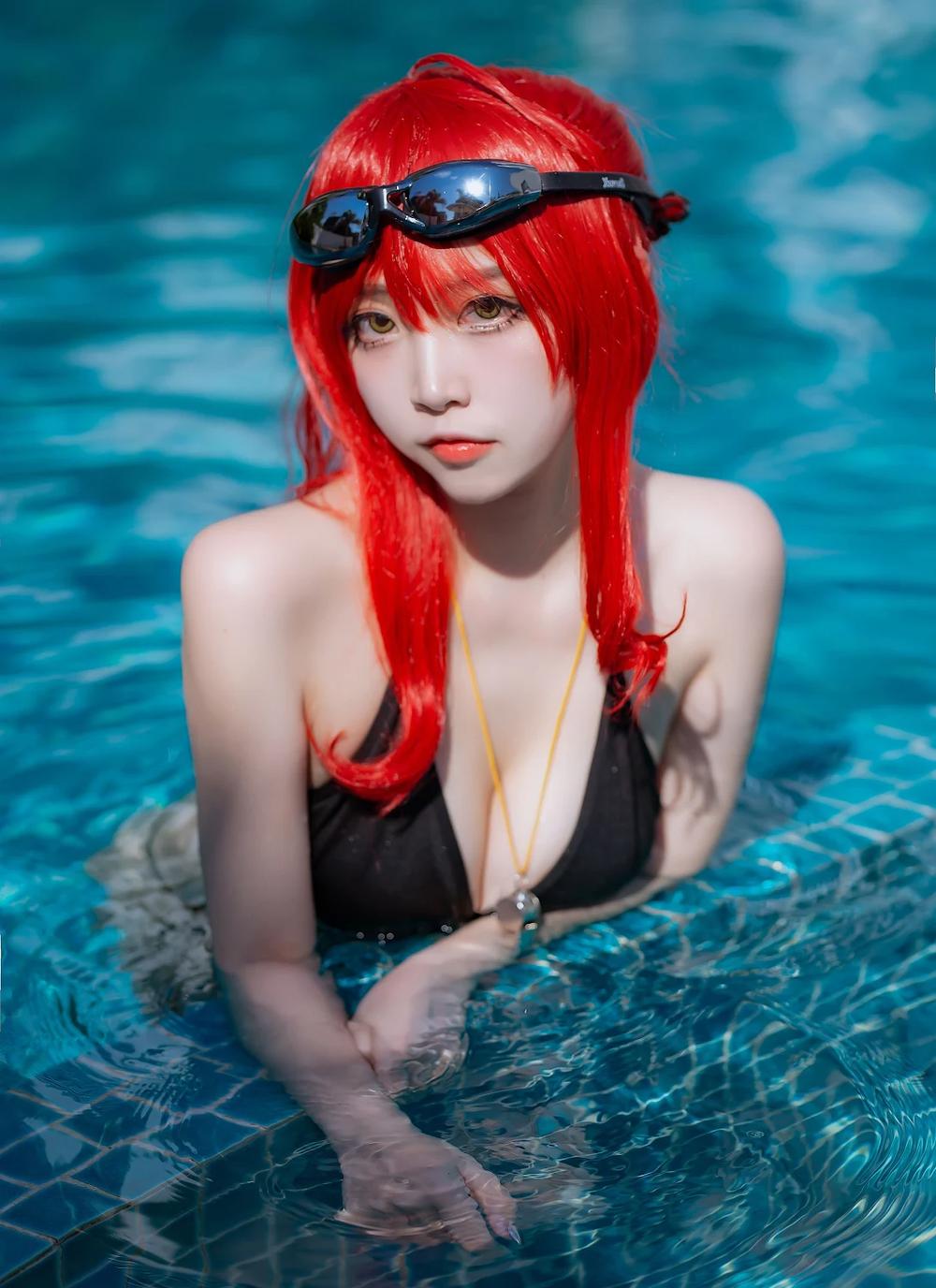 (Cosplay) 二佐Nisa – 碧蓝航线扎拉泳装 Azur Lane Zara Swimsuit(79MB)(18photos)